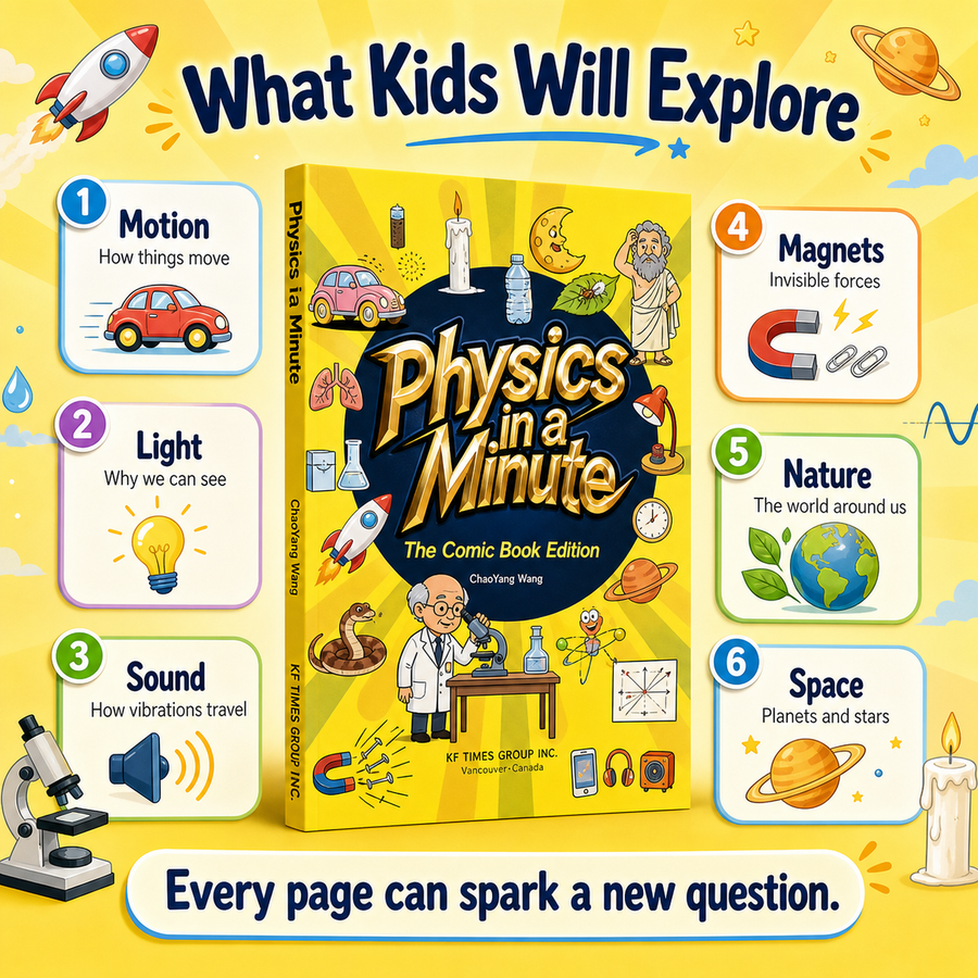 A visual science book for curious kids, screen-free time, and family discovery.